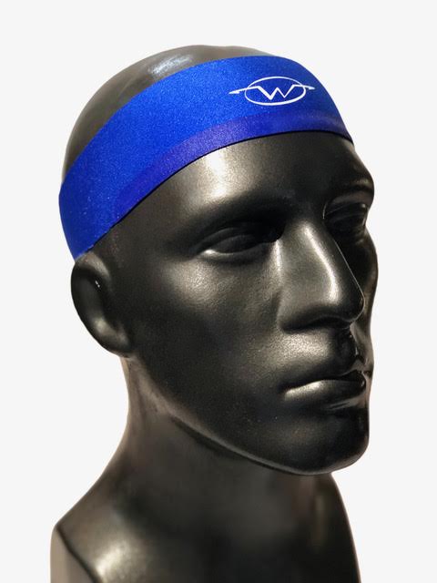 Blue performance headband