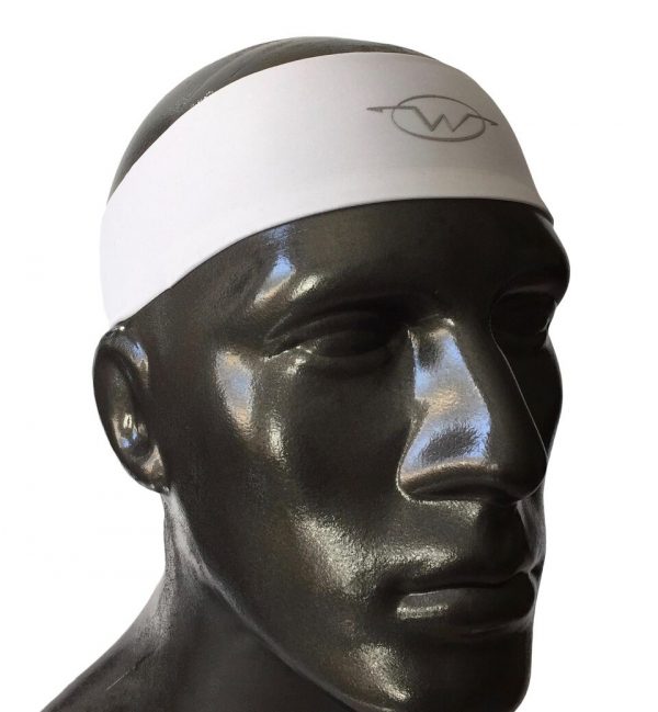 White performance headband