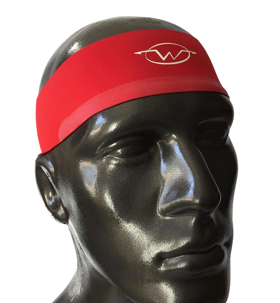Red performance headband