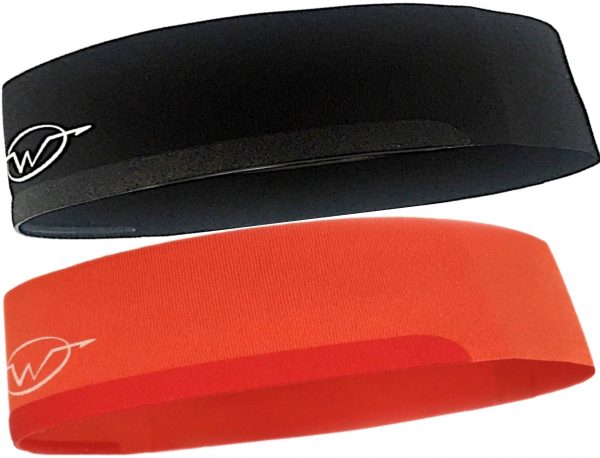 2-Pack Black/ Orange Performance Headbands