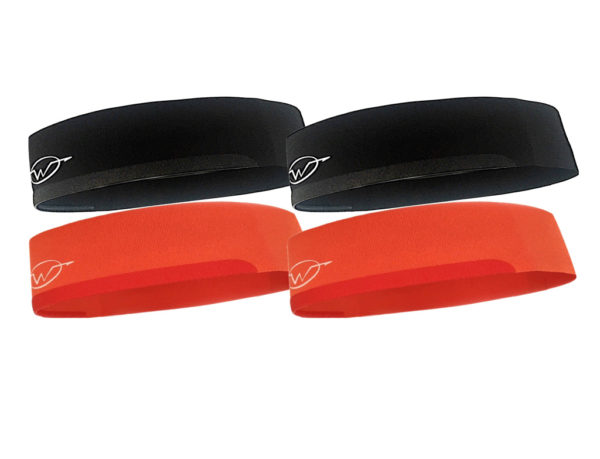 4-Pack Wickflow Performance Headband | Black / Orange