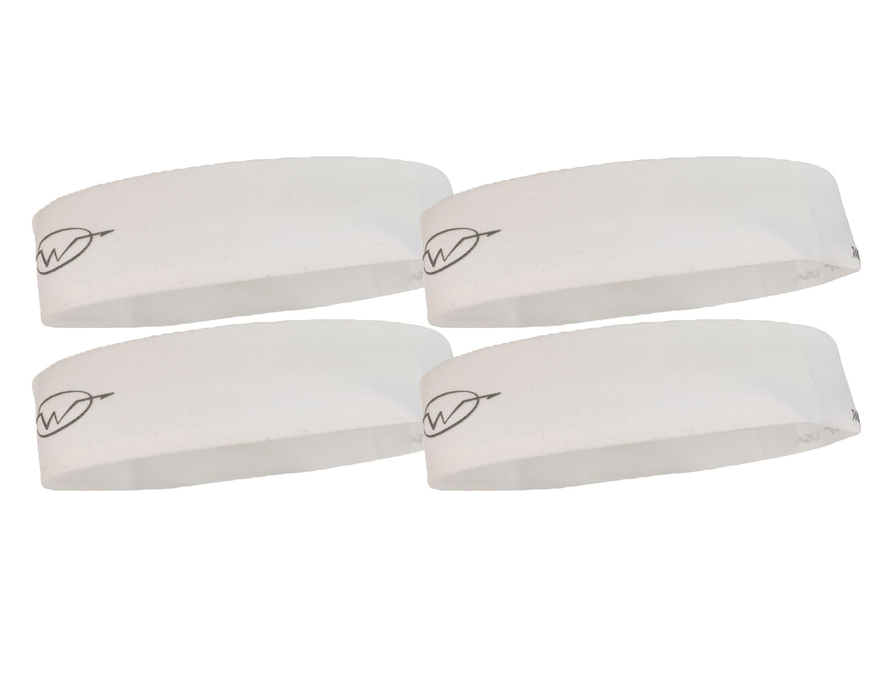 4-Pack White Performance Headbands